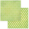Bo Bunny - Double Dot Damask Collection - 12 x 12 Double Sided Paper - Kiwi