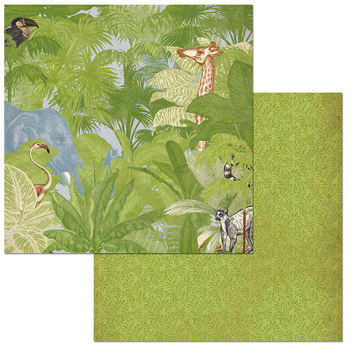 BoBunny - Jungle Life Collection - 12 x 12 Double Sided Paper - Jungle Life