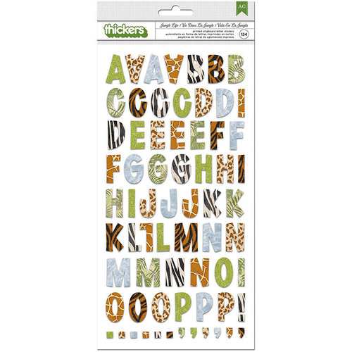 BoBunny - Jungle Life Collection - Thickers - Alphabet