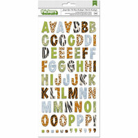 BoBunny - Jungle Life Collection - Thickers - Alphabet