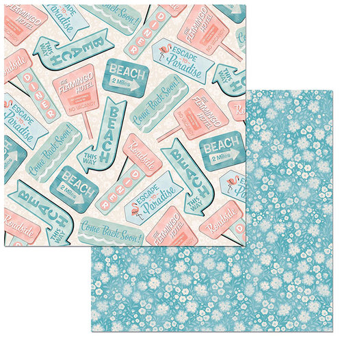 BoBunny - Escape to Paradise Collection - 12 x 12 Double Sided Paper - Escape To Paradise