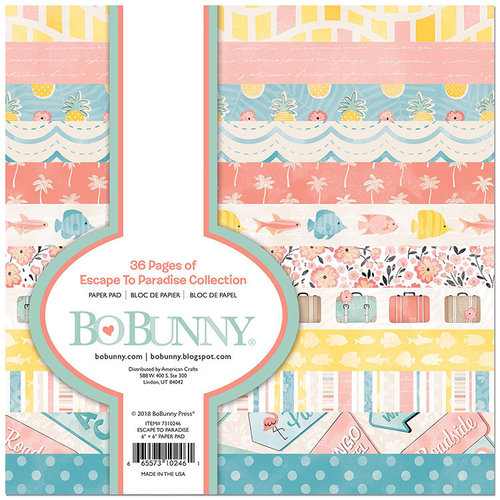 BoBunny - Escape to Paradise Collection - 6 x 6 Paper Pad