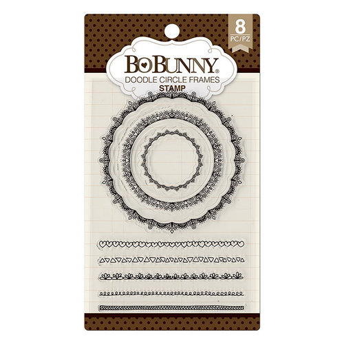BoBunny - Clear Acrylic Stamps - Doodle Circle Frames