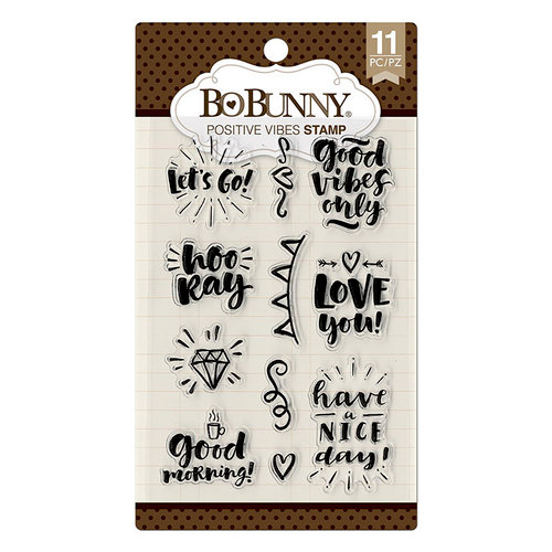 BoBunny - Clear Acrylic Stamps - Positive Vibes