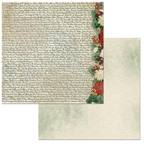 BoBunny - Yuletide Carol Collection - Christmas - 12 x 12 Double Sided Paper - Wonderful
