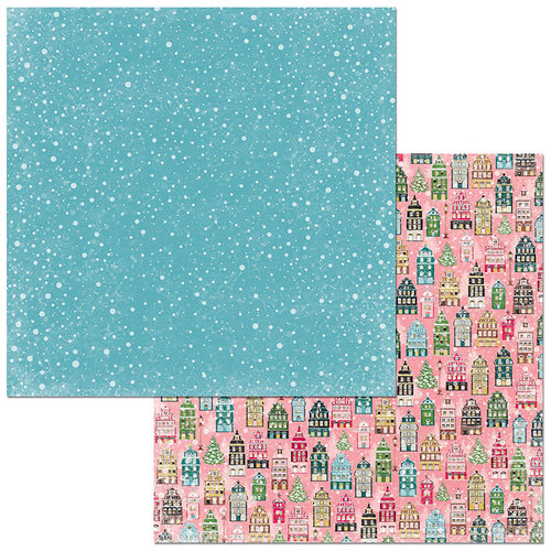 BoBunny - Christmas in the Village Collection - 12 x 12 Double Sided Paper - Houses