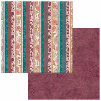 BoBunny - Floral Spice Collection - 12 x 12 Double Sided Paper - Intrigue