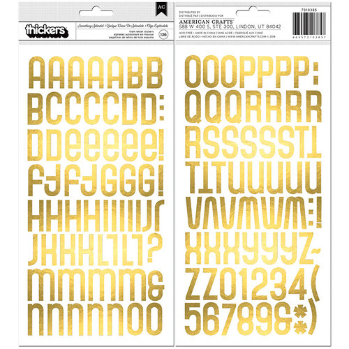 BoBunny - Something Splendid Collection - Thickers - Alpha - Foam and Gold Foil