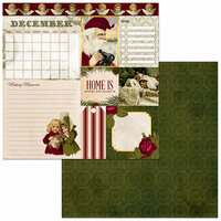 BoBunny - Banner Year Collection - Christmas - 12 x 12 Double Sided Paper - December