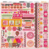BoBunny - Sweet Clementine Collection - 12 x 12 Cardstock Stickers - Combo