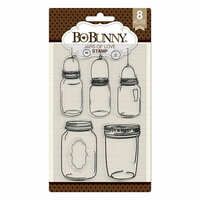 BoBunny - Butterfly Kisses Collection - Clear Acrylic Stamps - Jars Of Love