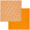 BoBunny - Sweet Clementine Collection - 12 x 12 Double Sided Paper - Double Dot - Lace - Pumpkin