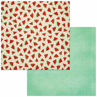 BoBunny - Celebrating Freedom Collection - 12 x 12 Double Sided Paper - Watermelon