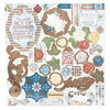 BoBunny - Boulevard Collection - Chipboard Stickers with Foil Accents