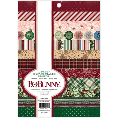 BoBunny - Christmas Treasures - 6 x 8 Paper Pad with Foil Accents