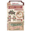 BoBunny - Christmas Treasures - Layered Chipboard Stickers With Glitter Accents