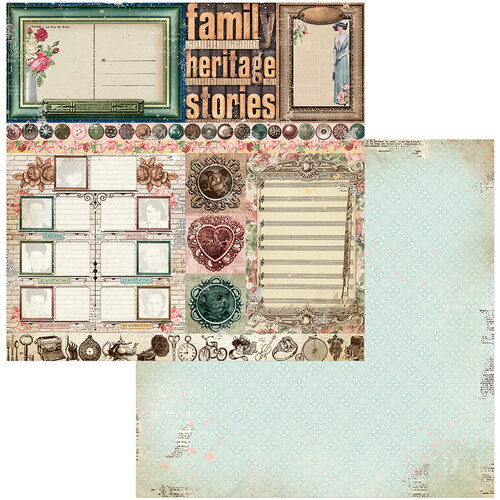 BoBunny - Family Heirlooms Collection - 12 x 12 Double Sided Paper - Trinkets