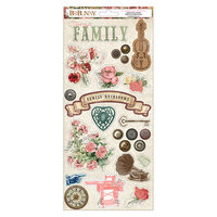 BoBunny - Family Heirlooms Collection - 6 x 12 Cardstock Sticker Sheet