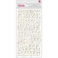 BoBunny - Botanical Journal Collection - Thickers - Alphabet - Printed Chipboard