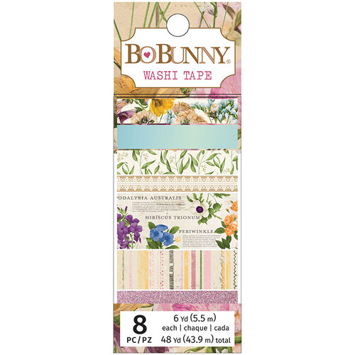 BoBunny - Botanical Journal Collection - Washi Tape with Glitter Accents