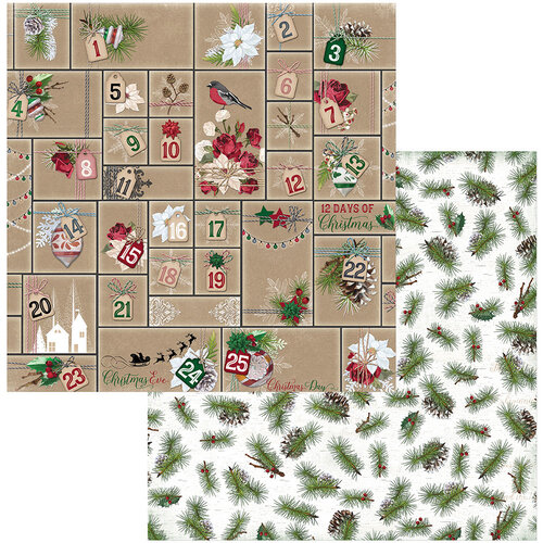 BoBunny - Joyful Christmas Collection - 12 x 12 Double Sided Paper - Advent