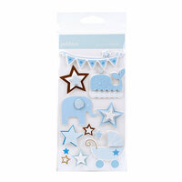American Crafts - Pebbles - New Arrival Collection - 3 Dimensional Stickers - Boy Icons