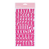 American Crafts - Pebbles - Ever After Collection - Cardstock Stickers - Alphabet and Number - Pink