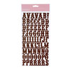American Crafts - Pebbles - Ever After Collection - Cardstock Stickers - Alphabet and Number - Brown