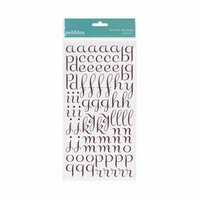 American Crafts - Pebbles - Floral Lane Collection - Stickers - Alphabet - Brown
