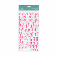 American Crafts - Pebbles - Floral Lane Collection - Stickers - Alphabet - Pink