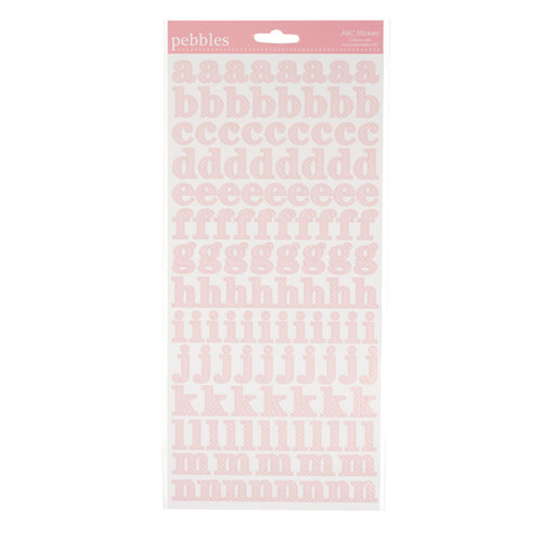 American Crafts - Pebbles - New Addition Girl Collection - Stickers - Alphabet - Pink