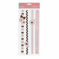 American Crafts - Pebbles - New Addition Girl Collection - 3 Dimensional Stickers - Border