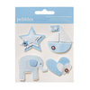 American Crafts - Pebbles - New Addition Boy Collection - 3 Dimensional Cardstock Stickers