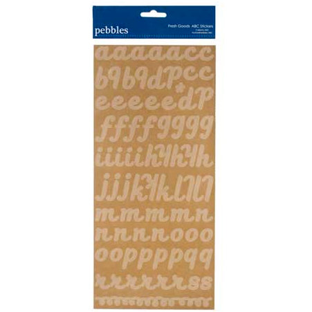 American Crafts - Pebbles - Fresh Goods Collection - Stickers - Alphabet - Kraft