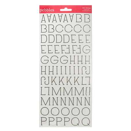American Crafts - Pebbles - Country Picnic Collection - Stickers - Alphabet - Black