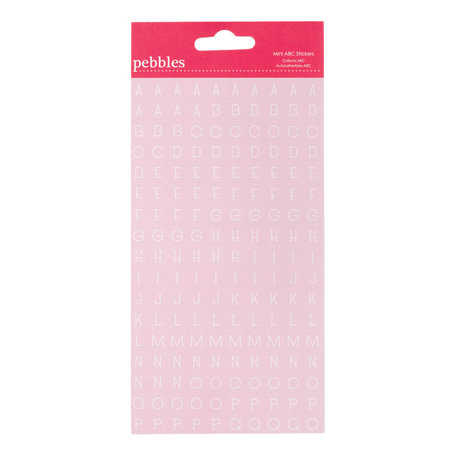 American Crafts - Pebbles - Country Picnic Collection - Cardstock Stickers - Mini Alphabet - Blush