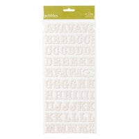 American Crafts - Pebbles - Sunnyside Collection - Stickers - Corrugated Alphabet - Cream