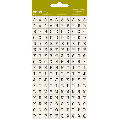 American Crafts - Pebbles - Sunnyside Collection - Stickers - Mini Alphabet