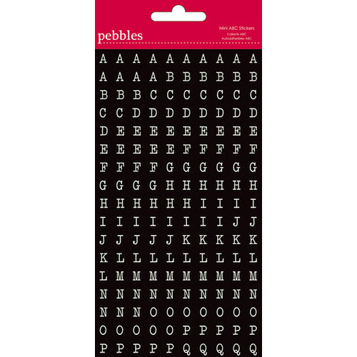American Crafts - Pebbles - Walnut Grove Collection - Stickers - Mini Alphabet