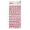 American Crafts - Pebbles - Walnut Grove Collection - Thickers - Corrugated Alphabet Stickers - Mercantile - Crimson