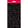 American Crafts - Pebbles - Seen and Noted Collection - Embossed Adhesive Labels - Label Maker Phrases - Black
