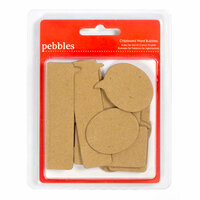 American Crafts - Pebbles - Seen and Noted Collection - Chipboard Shapes - Word Bubbles