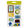 American Crafts - Pebbles - Family Ties Collection - 3 Dimensional Stickers