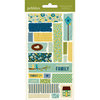 American Crafts - Pebbles - Family Ties Collection - Embossed Stickers - Masking Tape