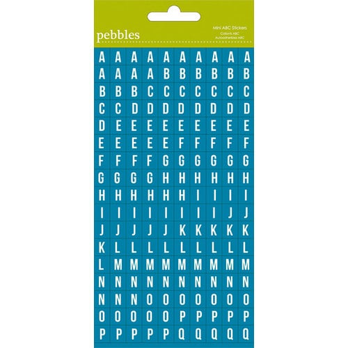 American Crafts - Pebbles - Family Ties Collection - Stickers - Mini Alphabet