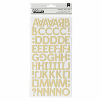 American Crafts - Pebbles - Family Ties Collection - Thickers - Corrugated - Togetherness - Vanilla