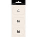 American Crafts - Pebbles - Basics Collection - Cardstock Stickers - Card Sentiment Phrases - Hi