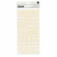 American Crafts - Pebbles - Basics Collection - Thickers - Foam Stickers - Cream