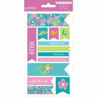 American Crafts - Pebbles - Party with Amy Locurto - Cardstock Stickers - Labels - Mermaid