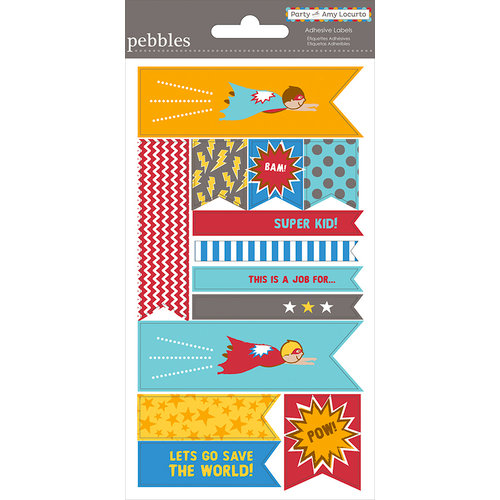 American Crafts - Pebbles - Party with Amy Locurto - Cardstock Stickers - Labels - Hero
